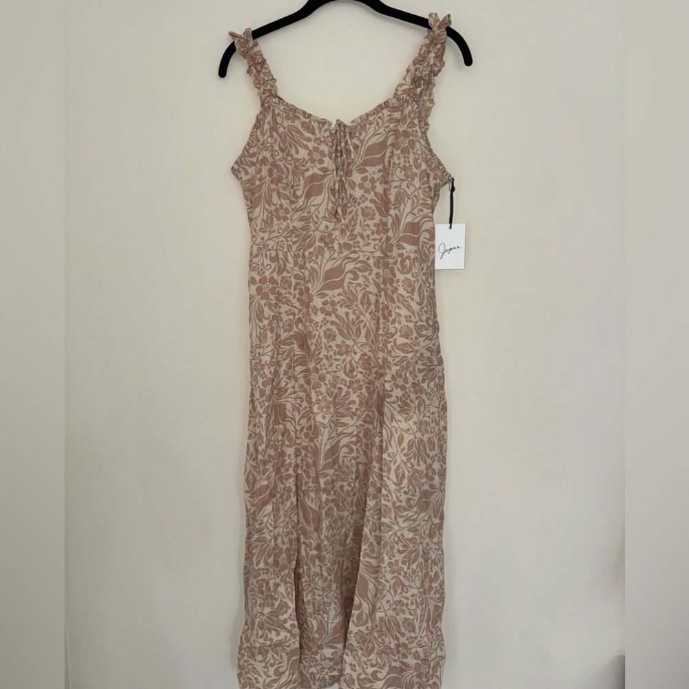 Japna Beige Floral Dress